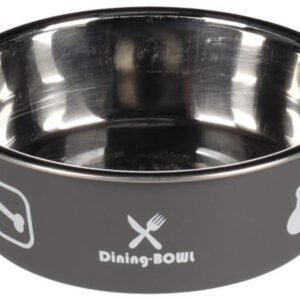 ჯამი მეტალის ნაცრისფერი 300მლ 12სმ / Feeding bowl kena grey 300ml 12cm
