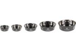 ჯამი მეტალის ნაცრისფერი 300მლ 12სმ / Feeding bowl kena grey 300ml 12cm - Image 2