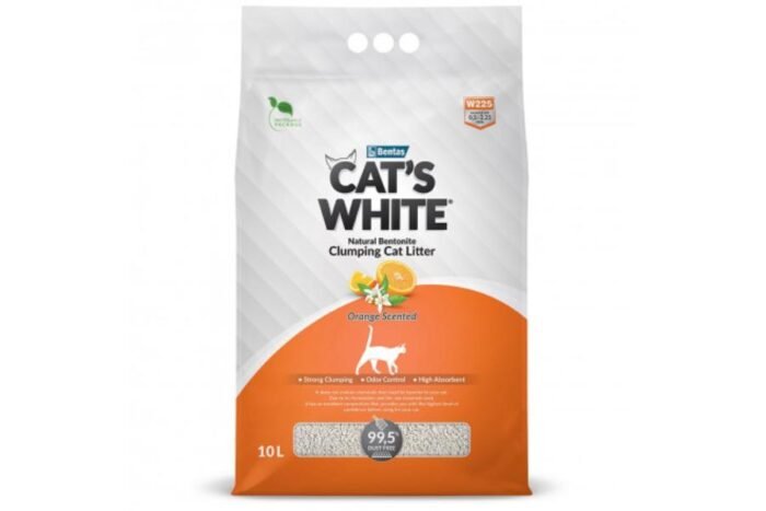 Cat's White 10LT W225 ORANGE PERFUMED -  კატის ქვიშა ფორთოხლის არომატით - Image 1