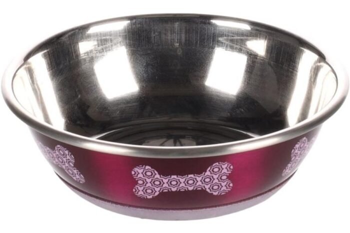 ჯამი მეტალის ვარდისფერი 300მლ 13სმ / Bowl selecta pink 300ml 13cm - Image 1