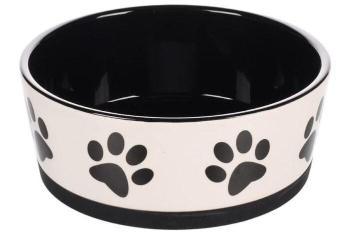 ჯამი კერამიკის შავი/თეთრი 440მლ 14სმ / Bowl dog kenzo ceramic non-slip black/white 14cm 440ml - Image 2