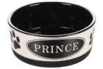 ჯამი კერამიკის შავი/თეთრი 440მლ 14სმ / Bowl dog kenzo ceramic non-slip black/white 14cm 440ml