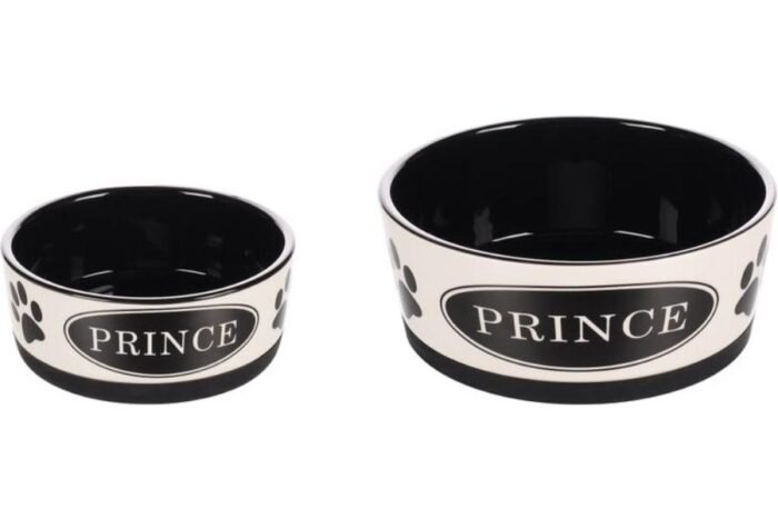ჯამი კერამიკის შავი/თეთრი 440მლ 14სმ / Bowl dog kenzo ceramic non-slip black/white 14cm 440ml - Image 3