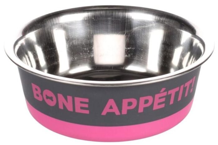 ჯამი მეტალის ვარდისფერი 400მლ 14სმ / Bowl bone appetit fuchsia 400ml 14cm - Image 1