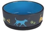 ჯამი კერამიკის ლურჯი 500მლ 14სმ / Feeding and drinking bowl cori ceramic blue 500ml 14cm