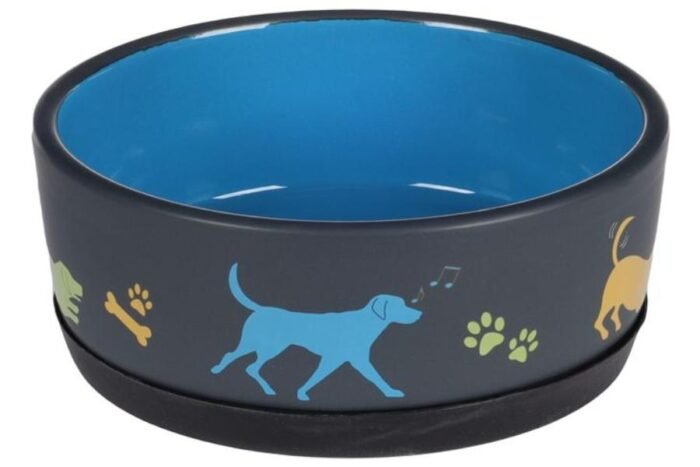ჯამი კერამიკის ლურჯი 500მლ 14სმ / Feeding and drinking bowl cori ceramic blue 500ml 14cm - Image 1