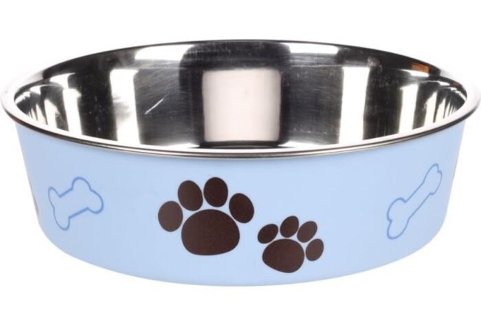 ჯამი მეტალის ცისფერი 1500მლ 21სმ / Feeding bowl kena light blue 1500ml 21cm - Image 1