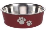 ჯამი მეტალის წითელი 450მლ 14სმ / Feeding bowl kena red 450ml 14cm