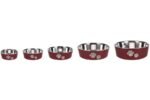 ჯამი მეტალის წითელი 450მლ 14სმ / Feeding bowl kena red 450ml 14cm - Image 2