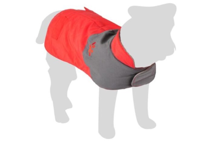 ძაღლის საწვიმარი წითელი 45სმ / Rain coat Juno red 45cm - Image 2