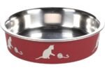 ჯამი მეტალის წითელი 160მლ 11,5სმ / Feeding bowl cat kena red 11,5cm160ml