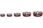 ჯამი მეტალის წითელი 450მლ 14სმ / Feeding bowl kena red 450ml 14cm - Image 2
