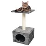 კატის სახლი/საფხაჭნი - ნაცრისფერი 30x30x55სმ / Scratch pole sassiere gray 30X30X55cm