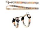 KITTEN HARNESS + LEASH TOPO MOUSE MOTIF WHITE 20-35CM 10MM - Image 2