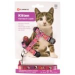 Harness with leash Kitten Topo Pink  15-22cm/20-30cm
