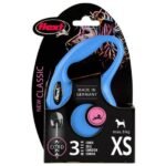 Flexi - ძაღლის სატარებელი რულეტკა ლურჯი xs 3მ/8კგ / Flexi new classic cord xs blue 3m 8kg