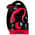 Flexi – ძაღლის სატარებელი რულეტკა წითელი M 8m/20kg / Flexi new classic cord M red 8m 20kg