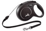 Flexi – ძაღლის სატარებელი რულეტკა შავი M 8m/20kg / Flexi new classic cord M black 8m 20kg - Image 2