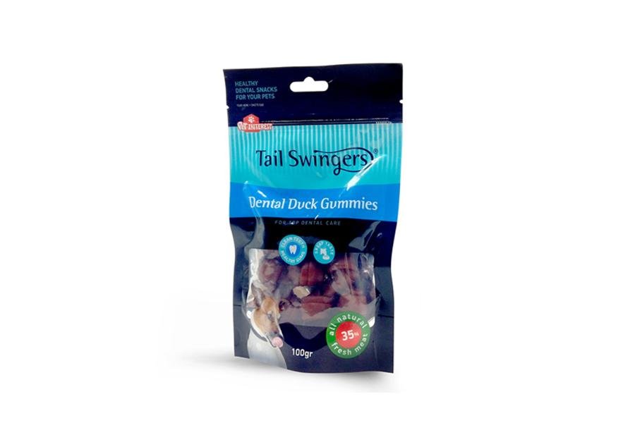 სტომატოლოგიური ძვლები იხვით 100გრ / Tailswingers Dental Gummies with duck 100gr - ZooLife.ge