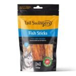 თევზის ჩხირები ქათმის ხორცით 100 გრ / Tailswingers  fish sticks with chicken 100gr