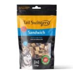 საწვრთნელი პატარა სენდვიჩები იხვისა და თევზის ხორცით 100 გრ / Tailswingers Sandwich small bites  with duck&fish 100gr