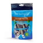 სტომატოლოგიური ჩხირები საქონლის ხორცით 130გე / Tailswingers dental twist roll beef 130gr