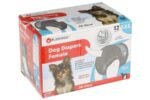 პამპერსი ძაღლებისთვის XXS 12ც 20-28სმ / Diapers dipy for female dogs XXS 12psc 20-28cm