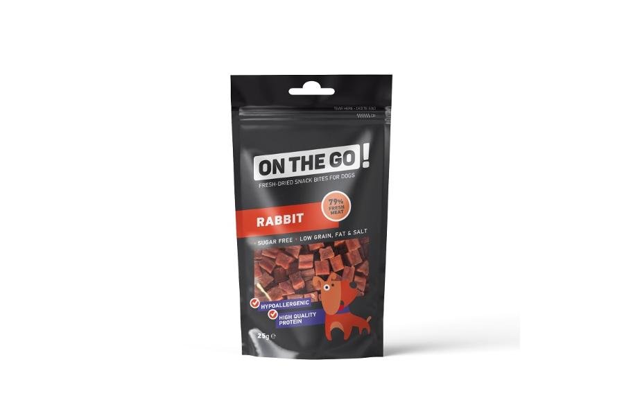 სნექი კურდღლის ხორცით 25გრ / On The Go bites rabbit 25gr - ZooLife.ge