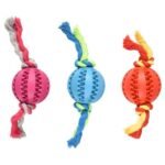 RUBBER DENTAL BALL WITH ROPE ASS 7CM