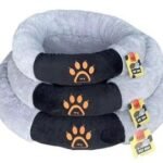 ძაღლის საწოლი ოვალური  PAW  ზომა M 48x48x8სმ - ნაცრისფერი