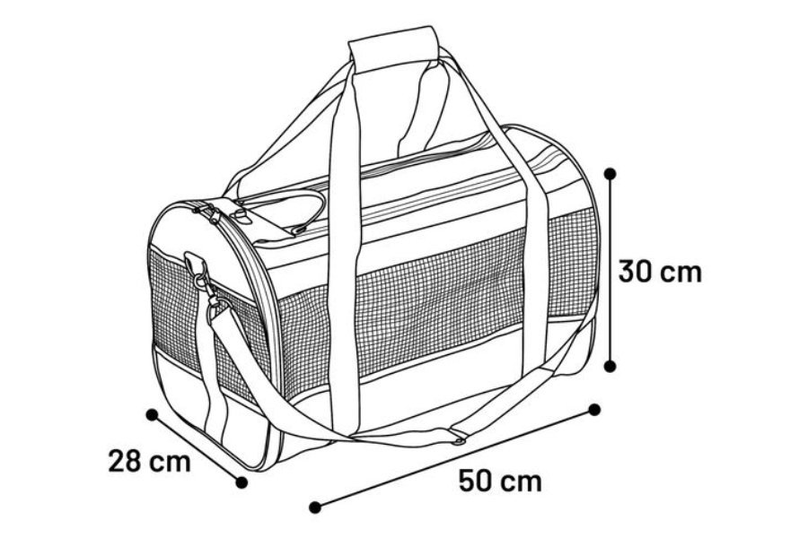 31823_T_011-1.jpg ცხოველის გადასაყვანი ჩანთა წითელი ზომა M 50x28x30სმ / Carrying bag Divina red M 50x28x30cm - Image 3