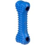 ბარი კინგის ძაღლის სათამაშო ლურჯი ძვალი 15სმ / BARRY KING  rubber bone for treats - blue 15cm