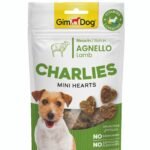 სნექი ძაღლლებისთვის ბატკნის ხორცით 70გრ / Gimborn Gimdog Charlies mini hearts Lamb 70gr