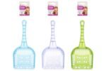 CAT LITTER SCOOP HANKY TRANSPARENT BLUE/GREEN/PU  ?????? 13X28X5,5CM