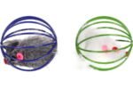 CT MARPY FUR MOUSE IN BALL + RATTLE VIOLET 6CM - TUBE