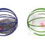 CT MARPY FUR MOUSE IN BALL + RATTLE VIOLET 6CM - TUBE