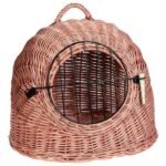 მოწნული კალათა მეტალის კარით /Cat bascket willow with door cm