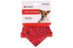 ძაღლის საყელო/ბენდენა წითელი ზომა xs 22-35 სმ / Collar bandana pinto red xs 22-35cm - Image 2