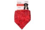 ძაღლის საყელო/ბენდენა წითელი ზომა L 40-65 სმ / Collar bandana pinto red L 40-65cm - Image 2