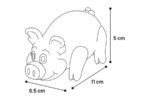 DOG TOY LATEX PIG DISPLAY ASS 3 COLOURS 12CM - Image 6