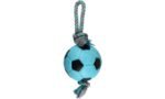 ძაღლის სათამაშო ბურთი თოკზე -ცისფერი 17სმ / Dog Toy Sporty Tug rope & Football Blue 17cm