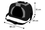ცხოველების გადასაყვანი ჩანთა შავი 48x29x31სმ / Carrying bag black 48x29x31cm - Image 5