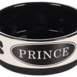 ჯამი კერამიკის შავი/თეთრი 440მლ 14სმ / Bowl dog kenzo ceramic non-slip black/white 14cm 440ml