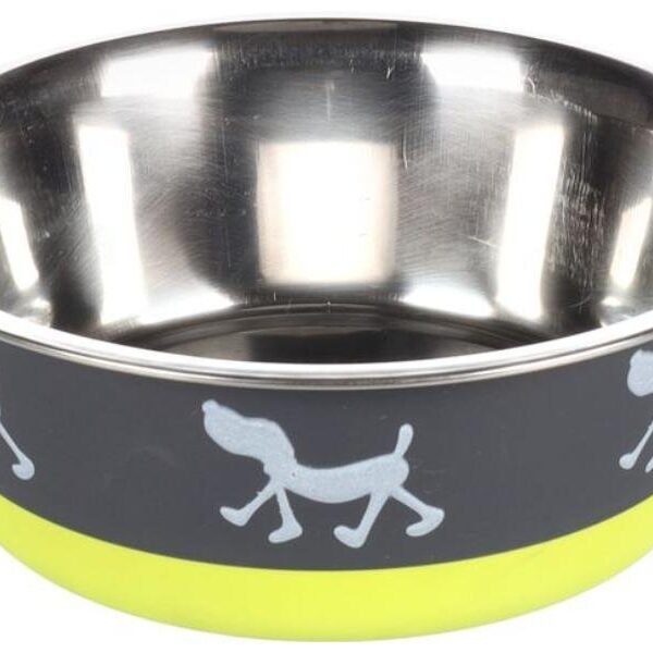 ჯამი ნაცრისფერი/ლიმონისფერი 400მლ 14 სმ /BOWL SILHOUETTE GREY/LIME 400ML 14CM