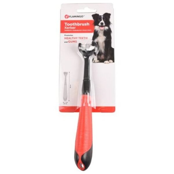 TOOTHBRUSH KERBER SOFT GRIP BLACK RED 20CM