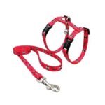 კატის აღკაზმულობა საბელით ზომა:  M კისერი 25-40სმ, მუცელი 35-55სმ, საბელი 1*100 სმ