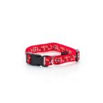 DOG COLLAR CUTE BONES RED M 2 X 32-50 CM