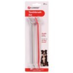 TOOTHBRUSH SET TARA LARGE & SMALL 2 PCS RED/GREY 2,5x1,5x21CM