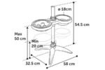 FOOD BOWL STAND SUVI M GREY 1100ML & 1500ML - Image 3