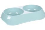 საკვებისა და სასმელის თასი კომბო მუკ ოვალური ღია ლურჯი2×200მლ / Feeding and drinking bowl Combo Muk Oval Light blue 2x200ml